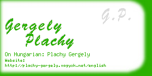 gergely plachy business card